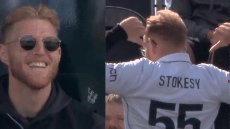 Ben Stokes laughs at his doppelganger