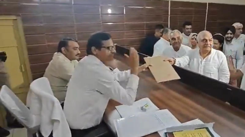 Bhopinder Hooda files nomination