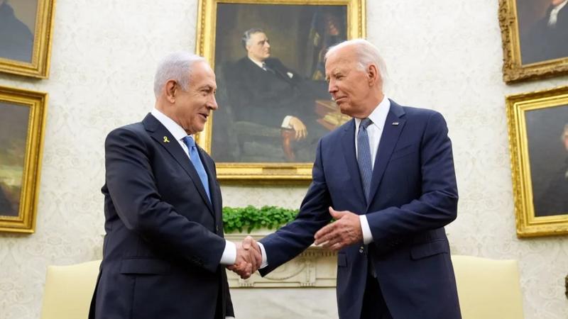 US President Joe Biden with Israeli Prime Minister Benjamin Netanyahu