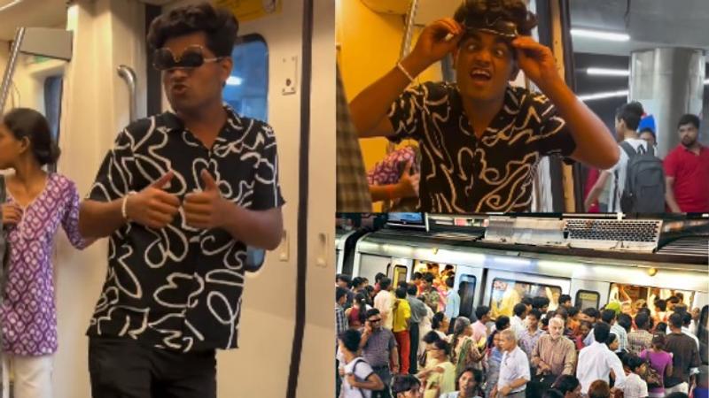 Boy dance in Delhi Metro 