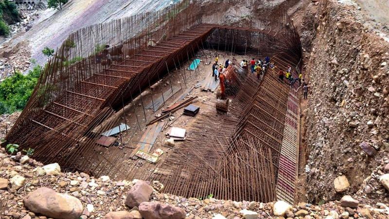 bridge construction site