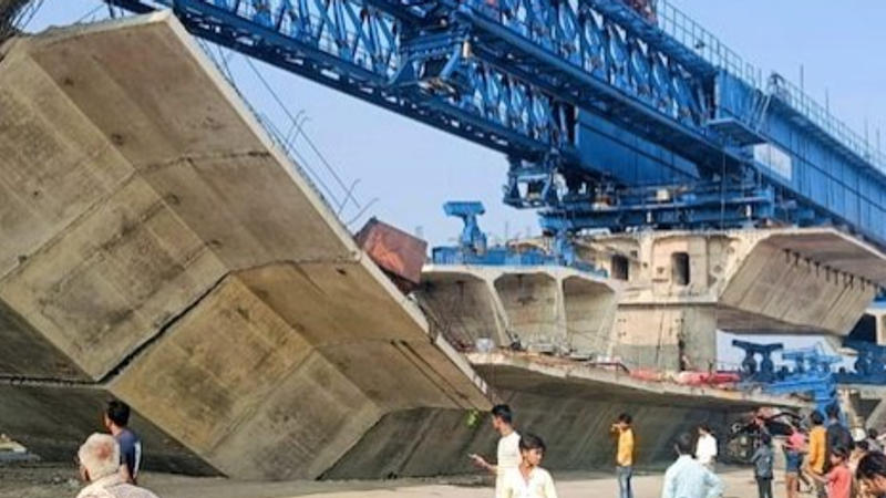 Under-construction bridge collapsed in Bihar's East Champaran