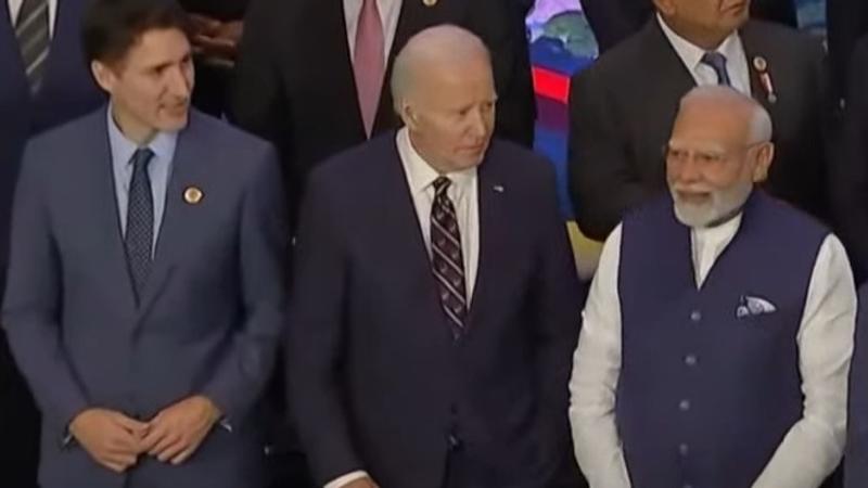 Canadian PM Justin Trudeau, US President Joe Biden and PM Modi. (From left to right).