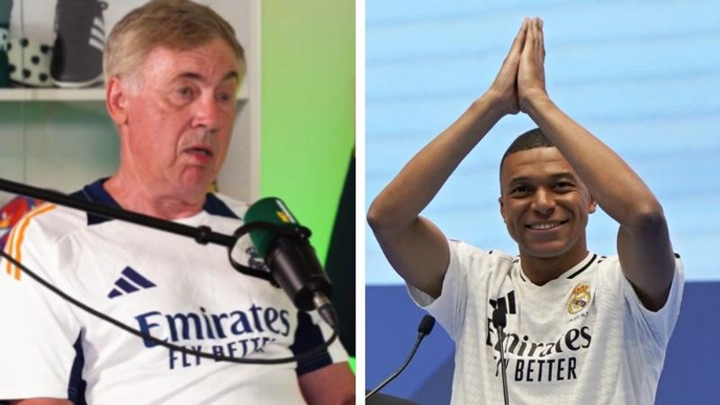 Carlo Ancelotti and Kylian Mbappe