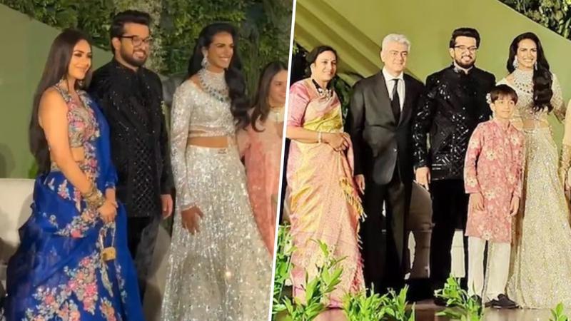 Celebrities attend wedding reception of PV Sindhu-Venkata in Hyderabad