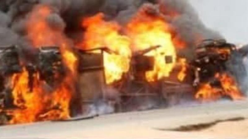 Chemical tanker catches fire near Mumbai-Pune highway