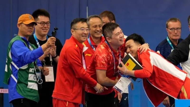 china wins first gold medal of paris olympics 2024