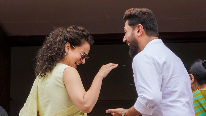 Chirag Paswan and Kangana Ranaut in parliament