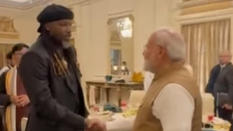 Chris Gayle meets PM Modi