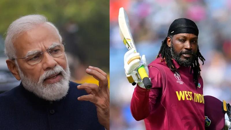 chris gayle special meeting with pm modi universe boss gets imbued with indian culture