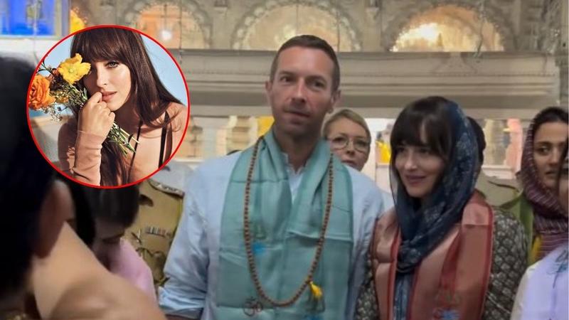 Chris Martin and Dakota Johnson