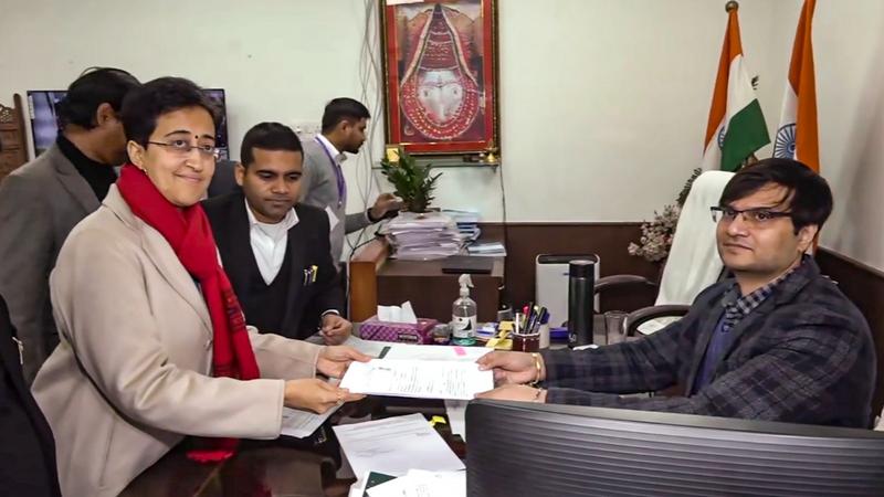 CM Atishi filed nomination from Kalkaji constituency