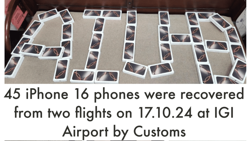 Customs Seizes 45 iPhone 16 From Five Passengers at Delhi Airport