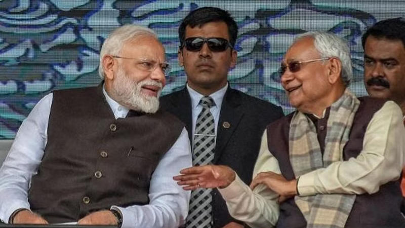 Bihar CM Nitish Kumar with PM Modi 