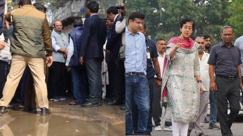 delhi lg vk saxena and cm atishi