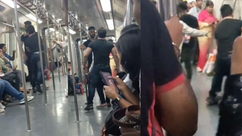 delhi metro fight video