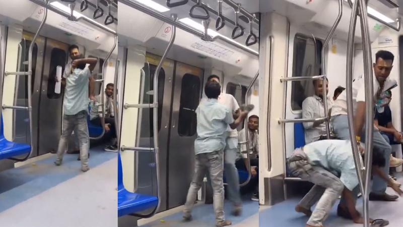 Delhi Metro Fight Viral Video