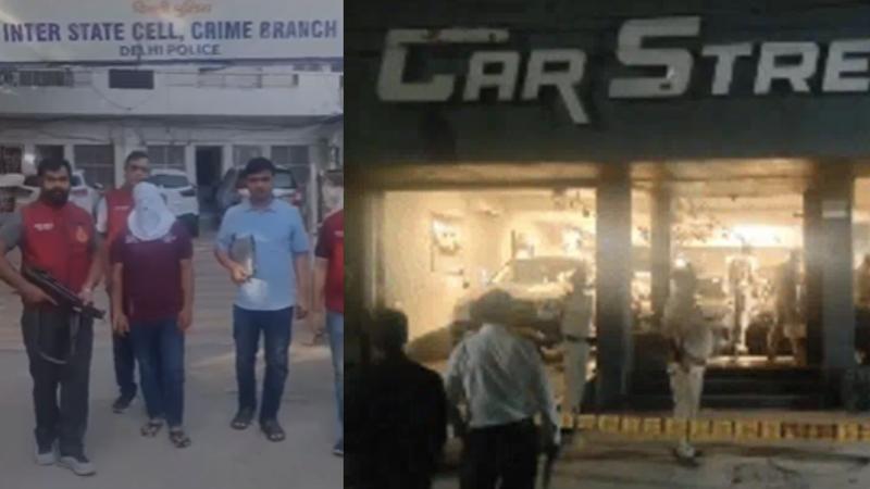 delhi naraina car showroom firing incident