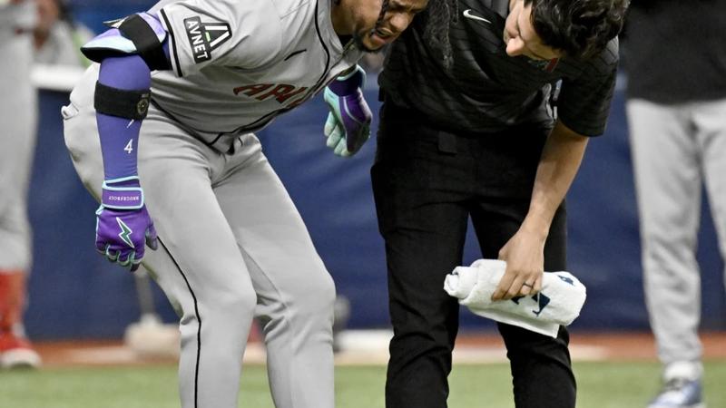 Diamondbacks star Ketel Marte aggravates sprained ankle in loss at Tampa Bay