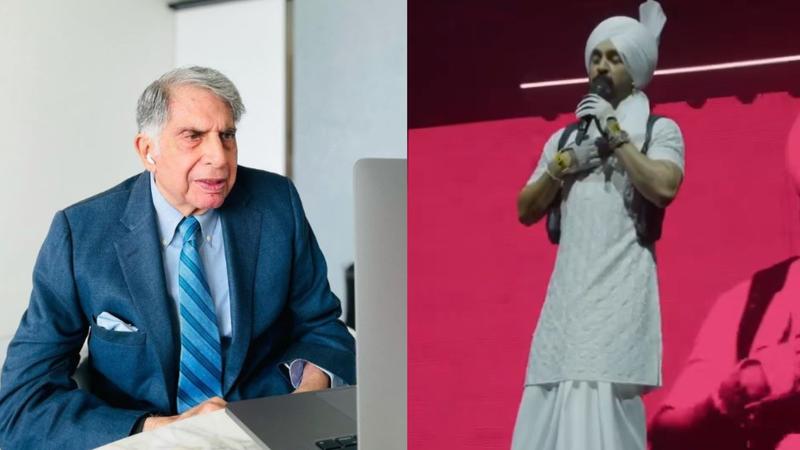 diljit dosanjh stops live concert to pay tribute to ratan tata 