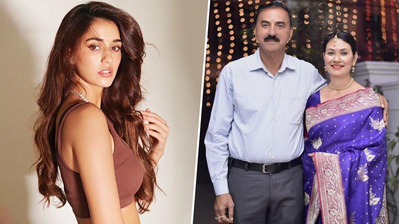 Disha Patani and her parents.