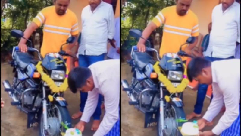 ‘Do Men Even Have Feelings’? Viral Video Shows Man Celebrating His Bike's Birthday