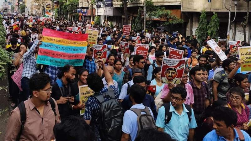 Doctors protest in Kolkata