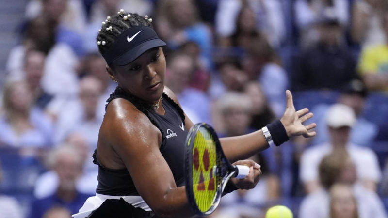 Naomi Osaka's forehand goes awry and she loses in the US Open's second round to Karolina Muchova