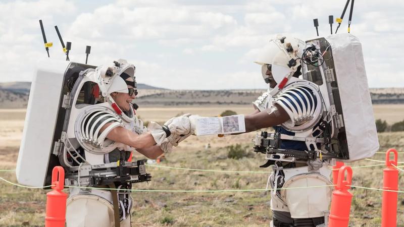 NASA Astronauts perform Moonwalk in Arizona Desert