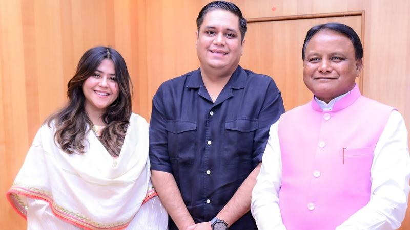 Ekta Kapoor Meets Odisha CM Mohan Manjhi