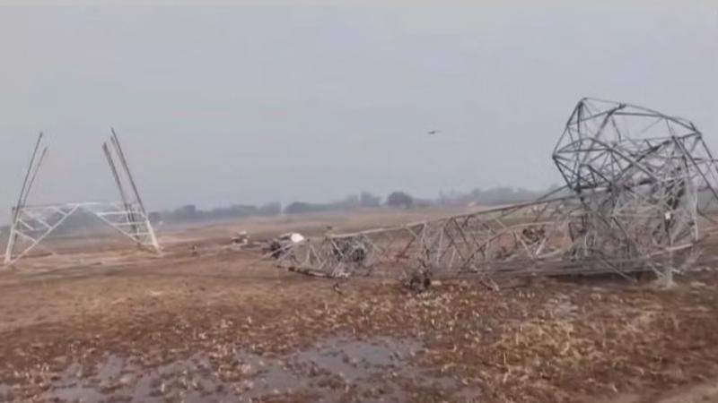 Electricity Tower Collapses in Sidhi