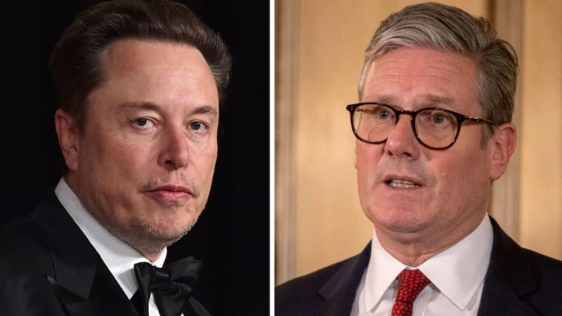 Elon Musk and UK PM Keir Starmer 