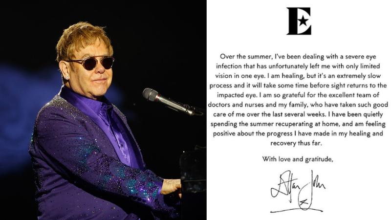 Elton John shares his thoughts on his visual impairement. 