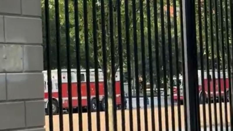 Emergency Vehicles outside White House