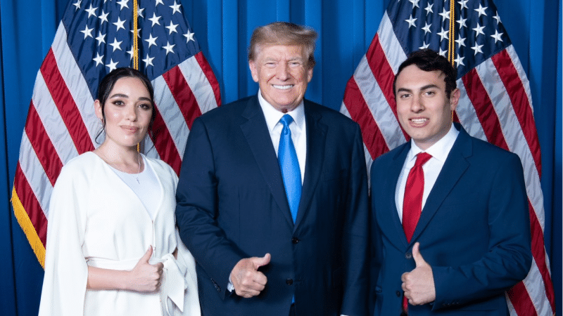 Ada Luch and her husband with Donald Trump