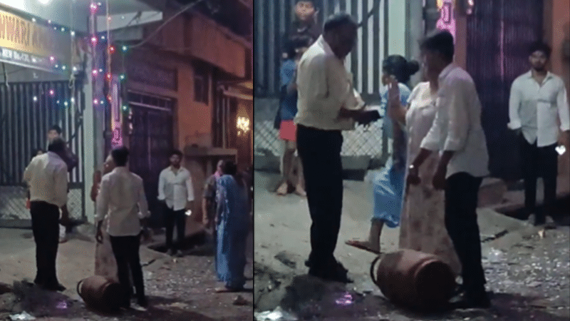 Family Throws Gas Cylinder at Neighbours Over Excessive Firecracker Noise