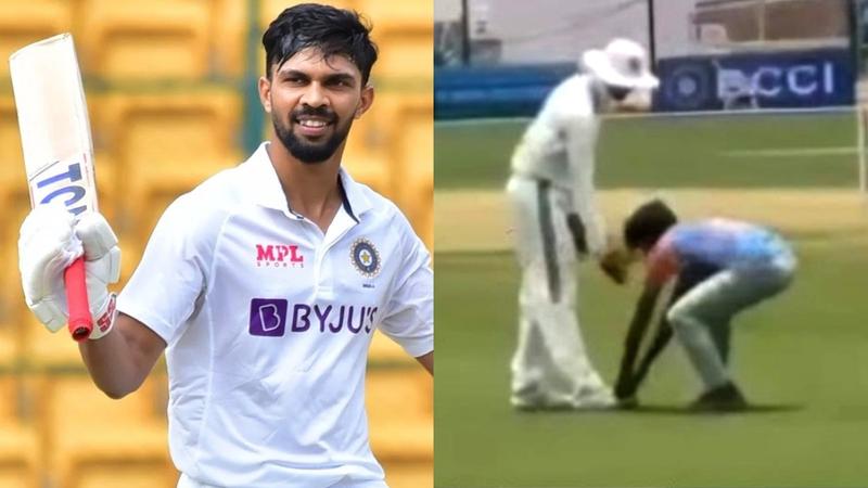 fan touches ruturaj gaikwad feet during india c vs india d match