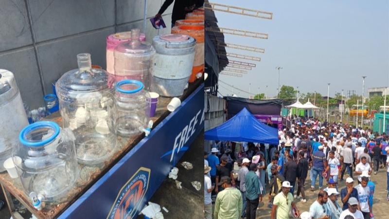 Fans protest at the MCA Stadium