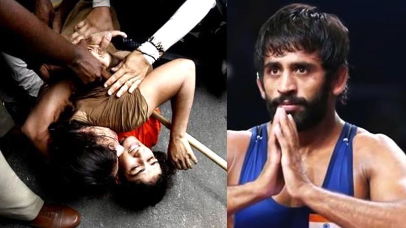 fans trolls bajrang punia as he shares vinesh phogat protest photo