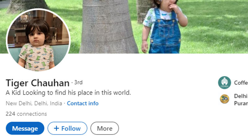 Father Created LinkedIn Profile For 2-Year-Old Son