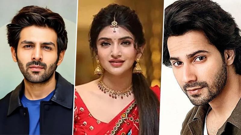 File photo of Kartik Aaryan, Sreeleela and Varun Dhawan