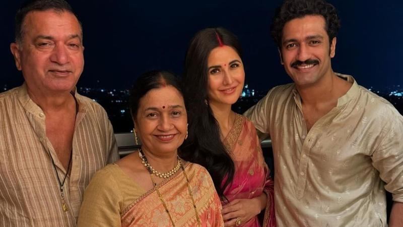 File photo of Katrina Kaif with Vicky Kaushal and in-laws