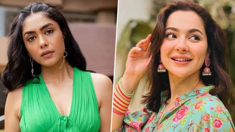 File photo of Mrunal Thakur and Hania Aamir