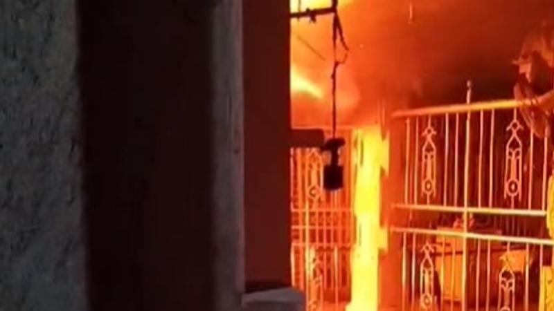 Fire at temple in Hyderabad