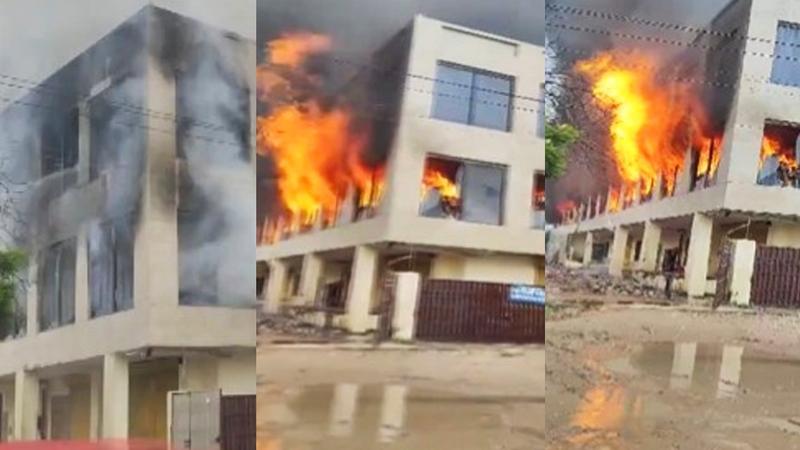 Fire broke out in a clothes factory