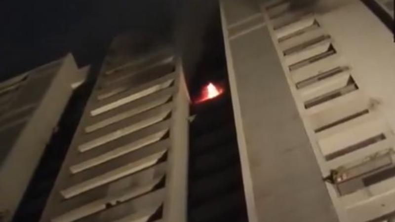 Fire erupts in 22 storey-residential building in Ahmedabad