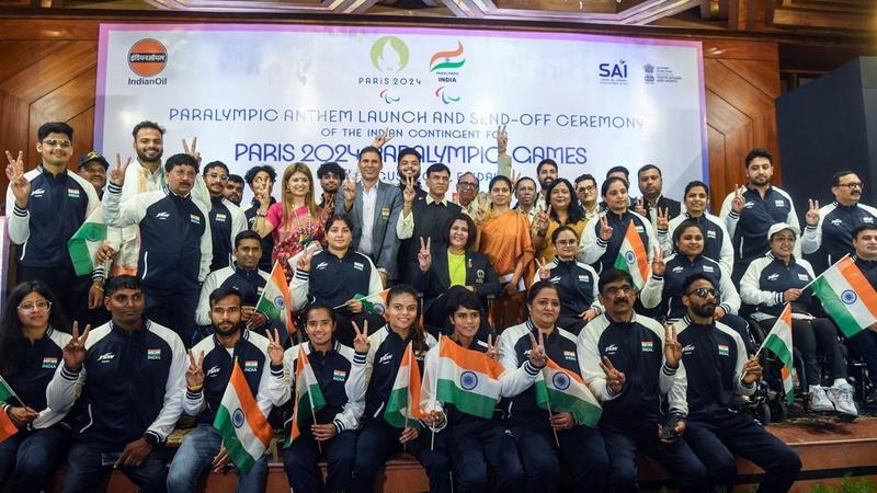 first indian contingent led by sumit antil leaves for paris for paralympics