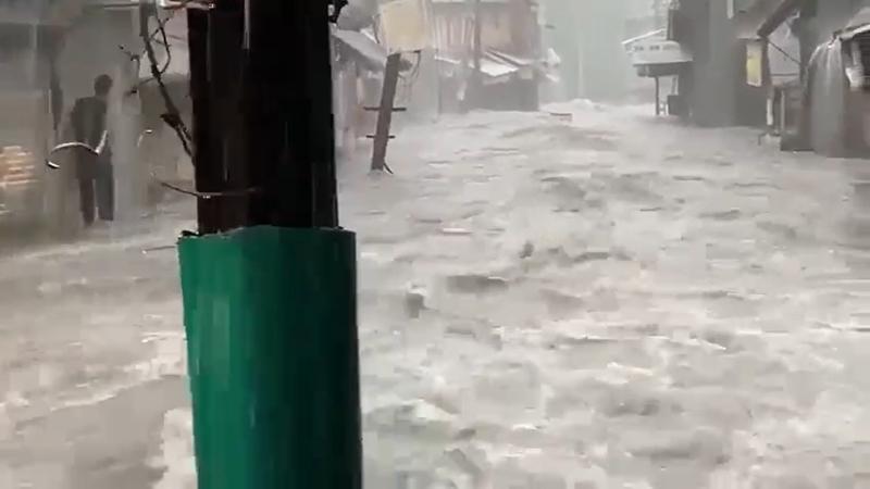 Flood-like conditions emerged in Gujarat’s Bharuch on Thursday following heavy rainfall. 