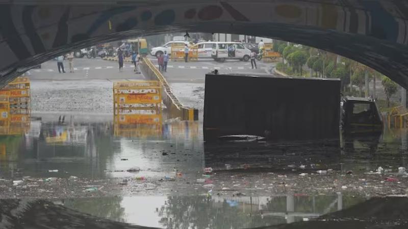 Flooded underpass