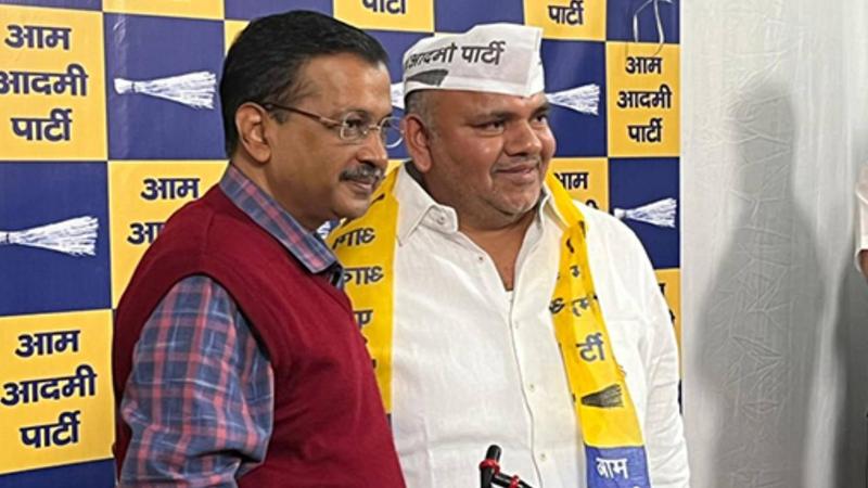 Former Congress MLA Sumesh Shokeen joins AAP